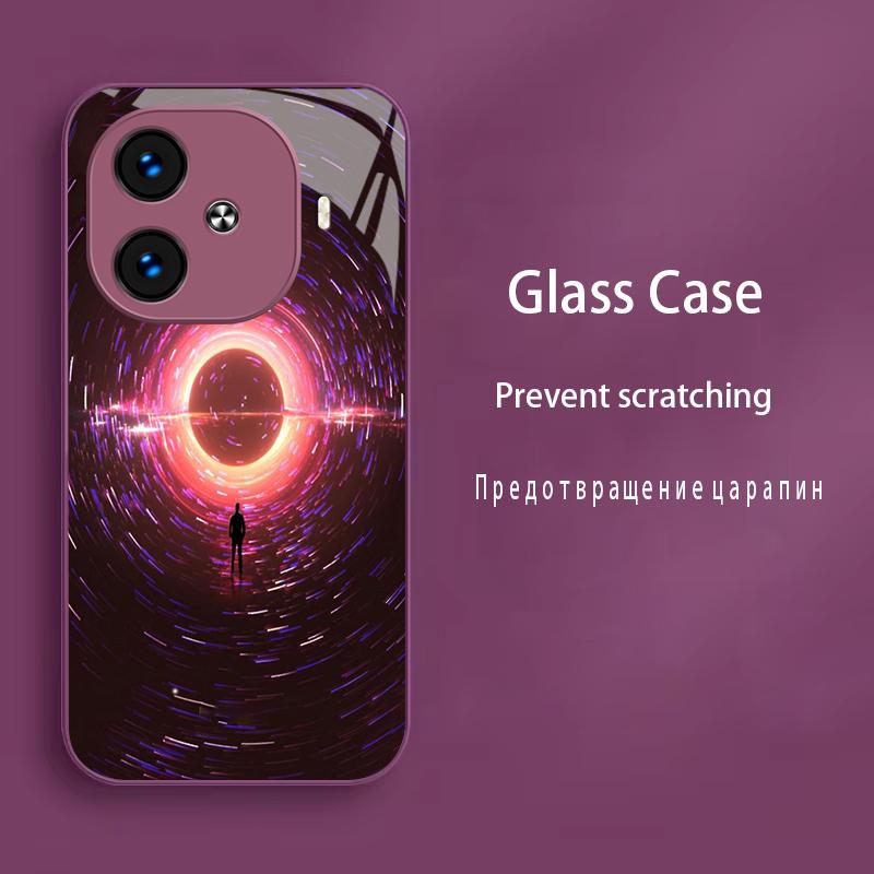 

For Vivo S30 Pro Mini Case Luxury Tempered Glass Case For Vivo S30 S30 Pro Mini Cover Shockproof Protective Phone Cover Fundas vivo S30 фіолетовий