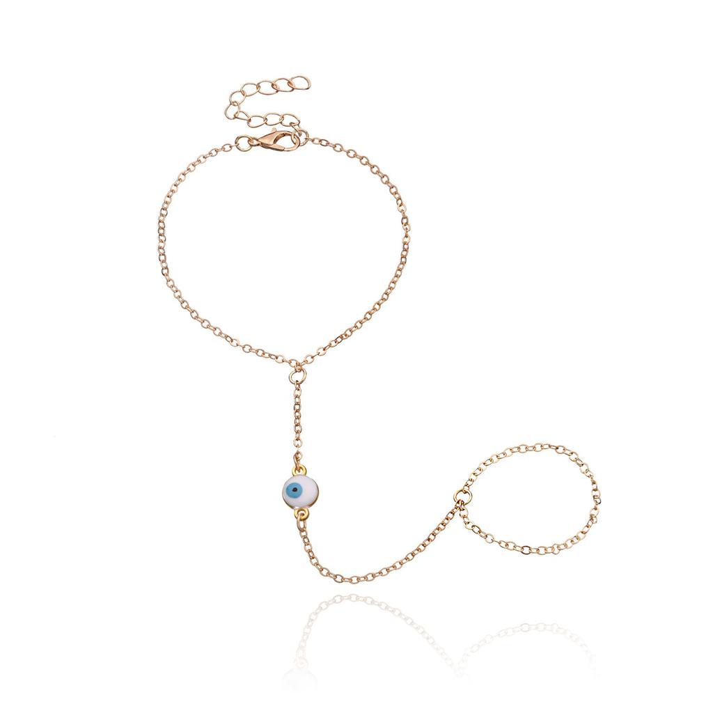 Europe, America, hot-selling popular devil's eye bracelet women, simple metal chain handmade bracelet jewelry