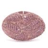 Sac de Soirée Pochette Dames Diamant Cristal Sacs de Mariage Pochette Métal Argent/Or Forme Ovale Sacs de Luxe Designer Strass AB