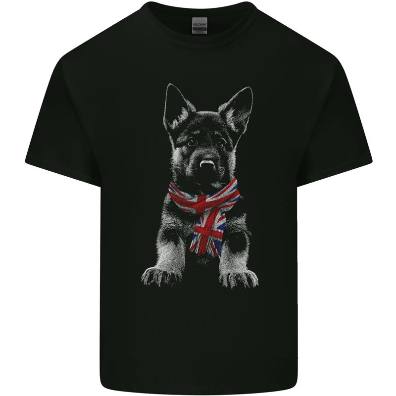 

German Shepherd Union Jack scarf Alsatian cotton men s t-shirt - Men s Summer Cotton Graphic Tee 5XL різнокольоровий
