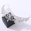 Zuangang's New Wedding and Birthday Headband, Baroque Leaf Alloy Inlaid with Rhinestones, Bridal Small Crown