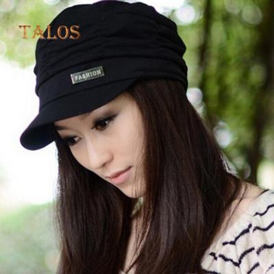 Women Fashion Pleated Peaked Hat Casual Knitted Outdoor Sports Travel Sunhat