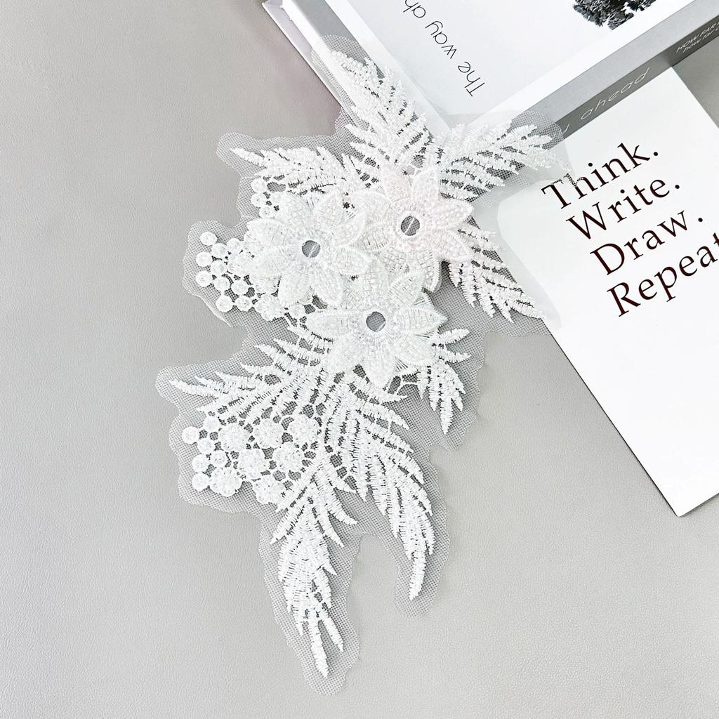 Multi-Color Mesh Bead Sequin Embroidery Applique Clothing Dress Dress Luggage Decoration Cloth Sticker Accessories