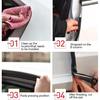 Rubber Edge Trim 23Ft Car Door Seal Strip With Side Bulb, Automotive Weather Stripping Edge Guard Universal Fit For Camper Van, Trucks, SUV, RV