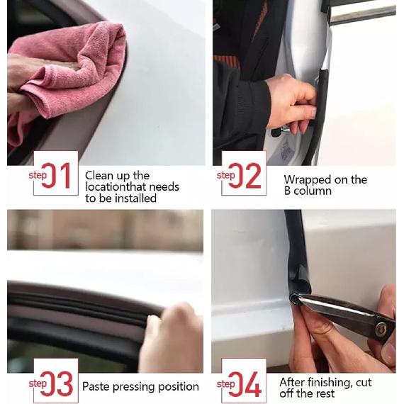 Rubber Edge Trim 23Ft Car Door Seal Strip With Side Bulb, Automotive Weather Stripping Edge Guard Universal Fit For Camper Van, Trucks, SUV, RV