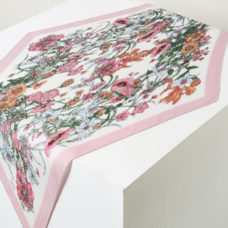 Daks Pink Flower Pleated Scarf Dcsc6e663p2
