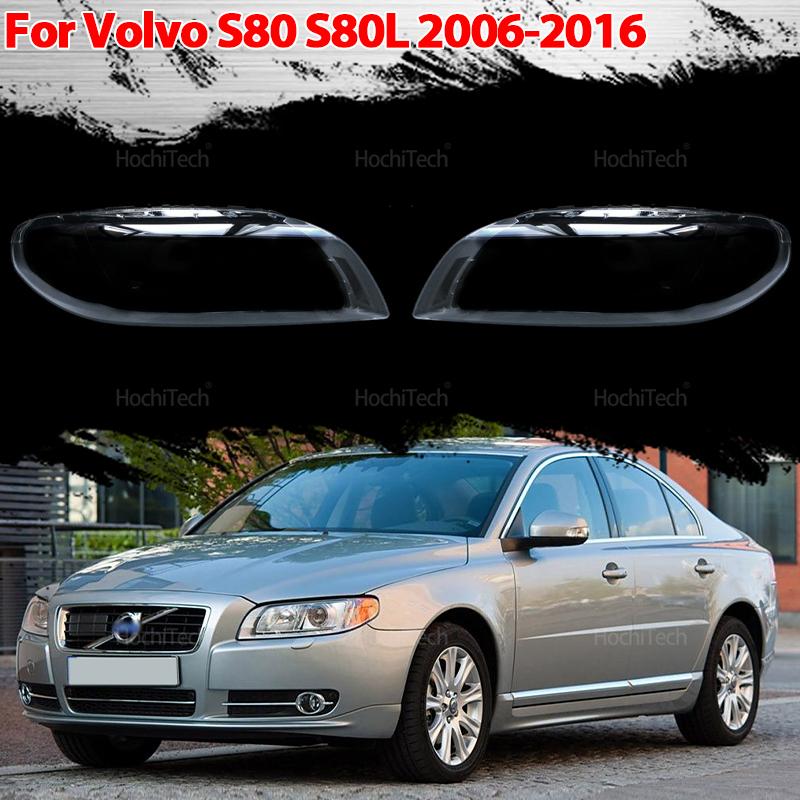 Transparent Glass Lamp Headlamp Cover Headlight Cover Shell Replace Lampshade for Volvo S80 S80L 2006-2016 Accessories