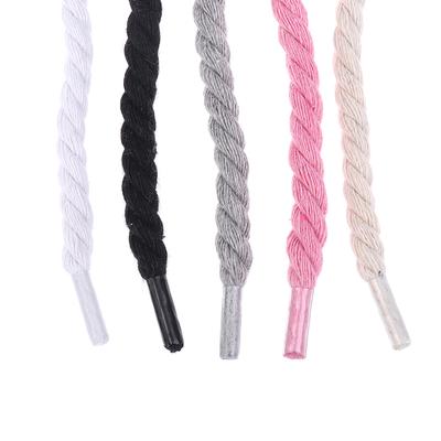 2 Pezzi Lacci Rotondi Spessi in Corda Poliestere Cotone Tinta Unita Lacci 0.8Cm120Cm Lunghezza Lacci Audaci