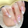 Shiny Christmas Tree Nail Stickers Aurora Light Nail Art Parts Stickers Cute Pink Snowflakes Star Wreath Nail Decorations Decals