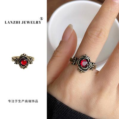 Personalized Punk Exaggerated Design Jewelry Hip Hop Open End Ring Does Not Fade, Niche