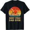 Funny Best Fish Dad Ever Goldfish Sunglasses Keepers T Shirts Unisex Humor Streetwear Tee Shirt Short Sleeve Unisex Loose Clothing