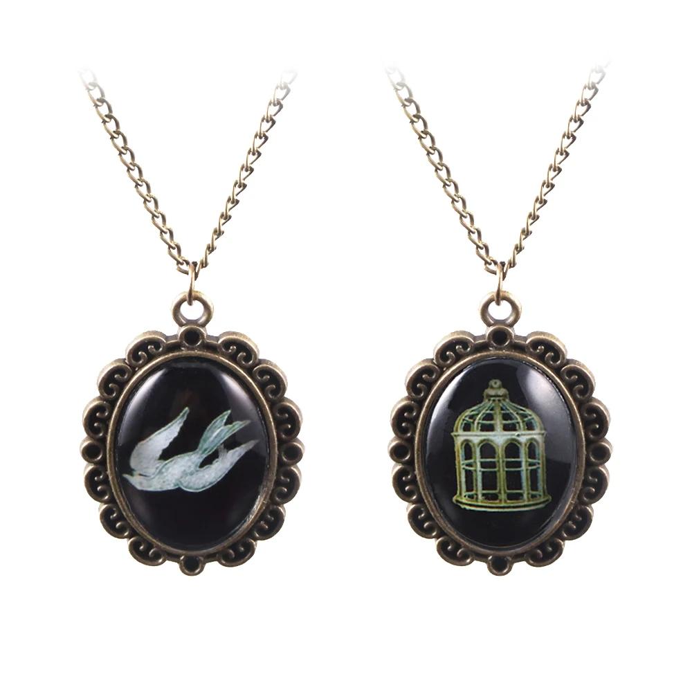 Gioco BioShock Infinite Collana Ciondolo Uccello e Gabbia Collana per Donne Uomini Choker Gioielli