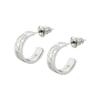 White Clover Bad Batz Maru Sanrio Characters Stainless Steel Earrings Half Hoop (2 Pieces Both Ears) SAST-P010SV