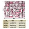 Uraraka Ochako Collage Knitted Blankets Academy Anime Manga Throw Blankets Summer Air Conditioning Ultra-Soft Warm Bedspreads