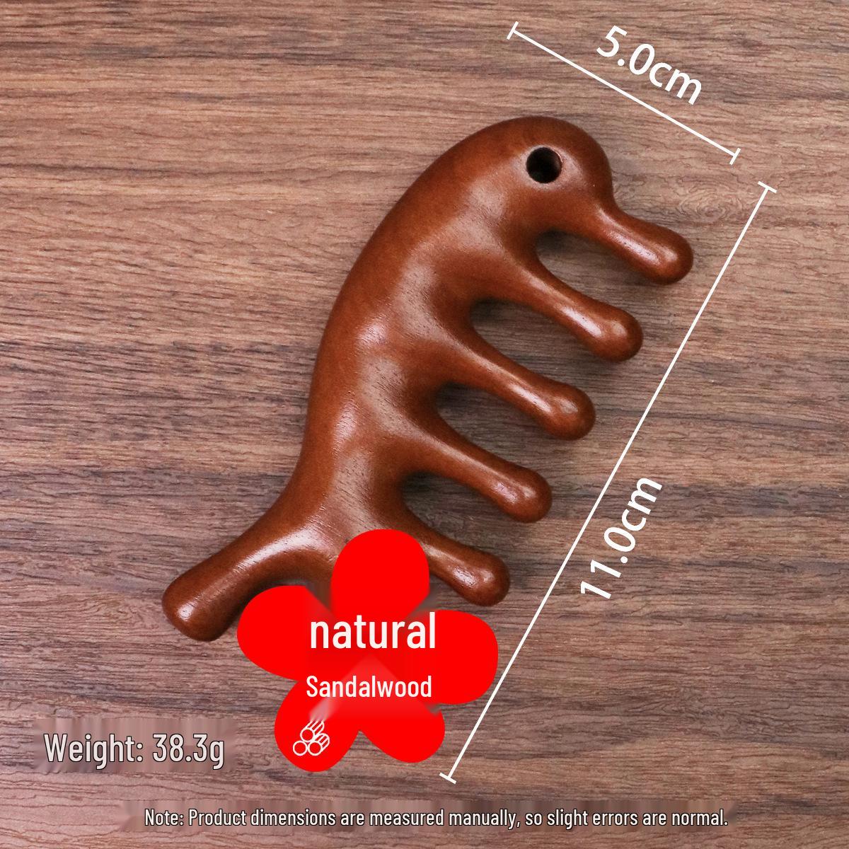 

Sandalwood Rib Massage Comb for Women: Multifunctional Head Therapy Tool