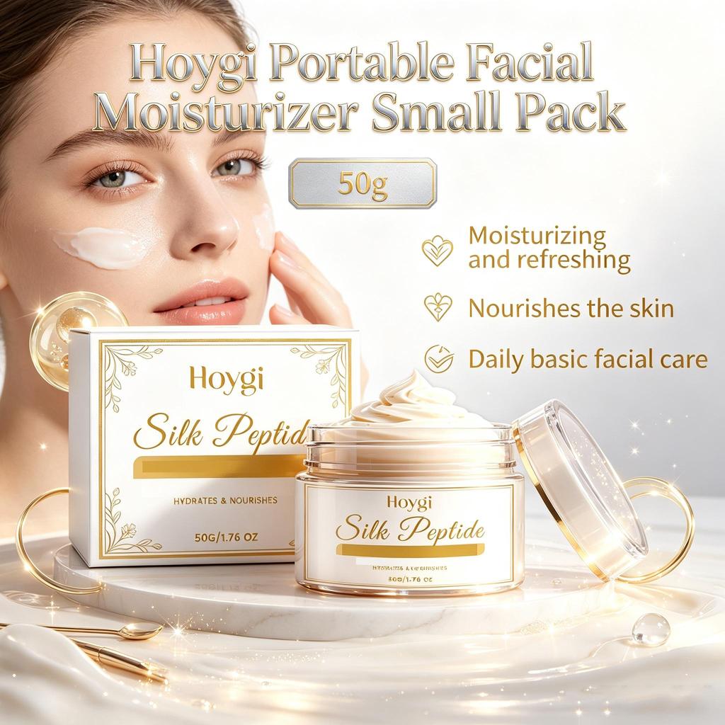 Hoygi portable facial moisturizing cream small pack, moisturizing, refreshing and nourishing the skin, daily basic facial care products 15g