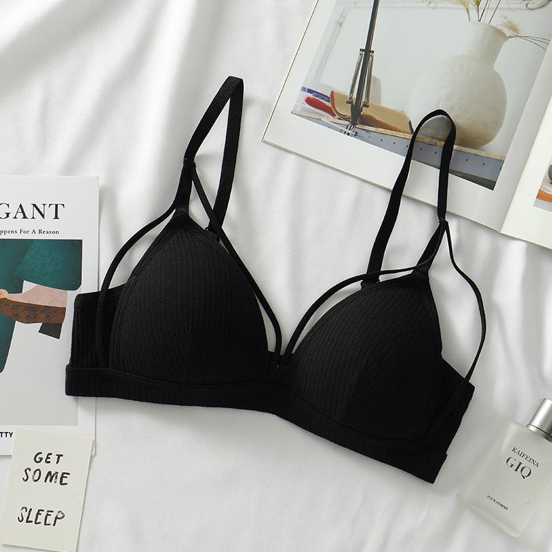 

Бюстгальтер-труба Yumei 145 из чистого хлопка с пуговицами и подушечками - без косточек, красивый дизайн спинки для девочек L/XL