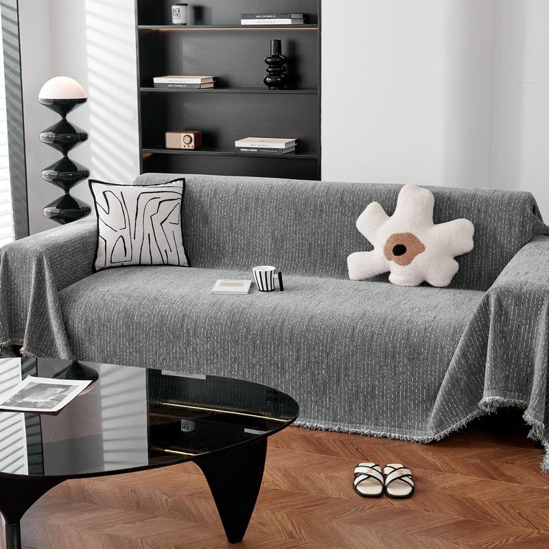 Light Iuxury Style Simple Modern Sofa Towel Living Room 3 Seats Sofa Protector Dustproof Four Seasons Universal Machine Washable