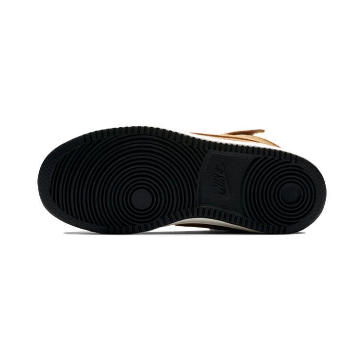 Nike Baskets Montantes Court Borough PS Blé Enfants Beige Sommet Blanc Noir 870026-701