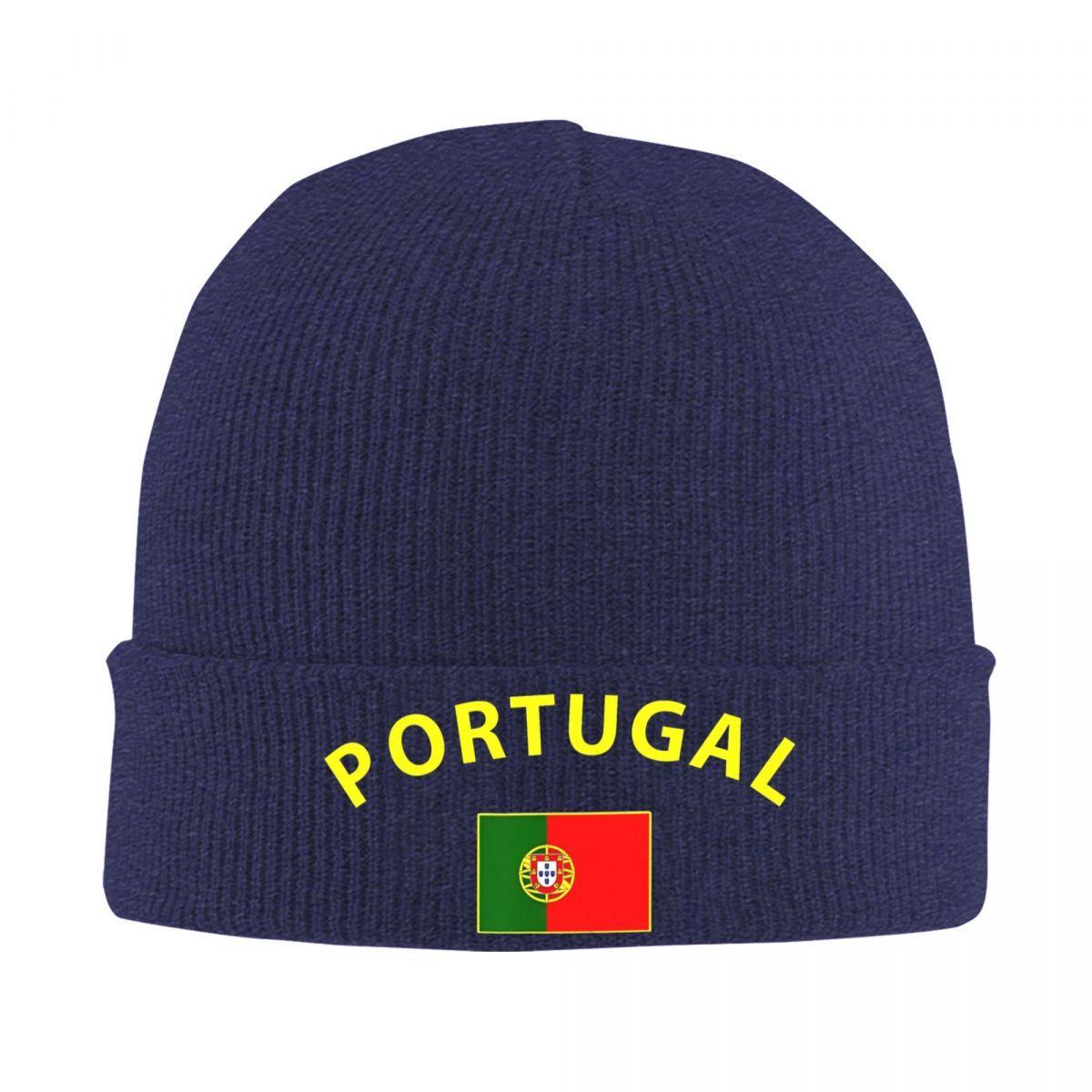 

Portuguese Flag Bonnet Hats Beanie Hats Graphic Knit Hat Winter Y2K Cool Unisex Women Hippie Thermal Elastic Cap