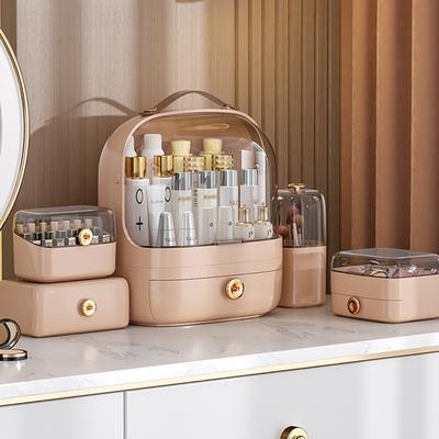 Cosmetic Storage Box Large Capacity Desktop Beauty Makeup Organizer Waterproof Dustproof Skin Care Storage Drawer For Bathroom