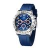 AKNIGHT Men's Watch Fashionable Popular Quartz Soft Silicone Strap Chronograph Easy To See Luminous Analog Arm Clock Waterproof Date Watch for Men