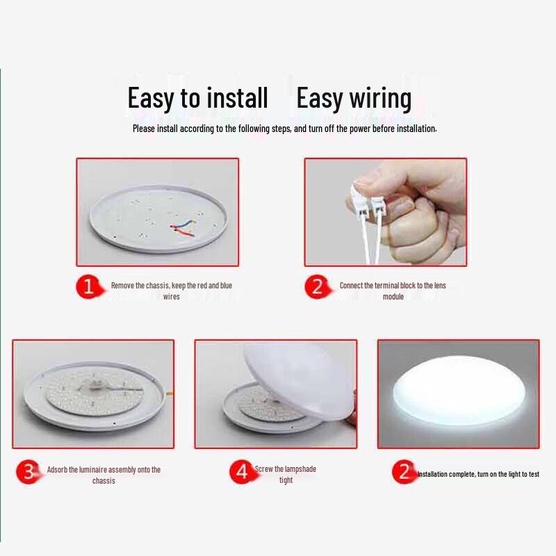 Reluosen Round LED Ceiling Light Replacement Module with Radar Sensor