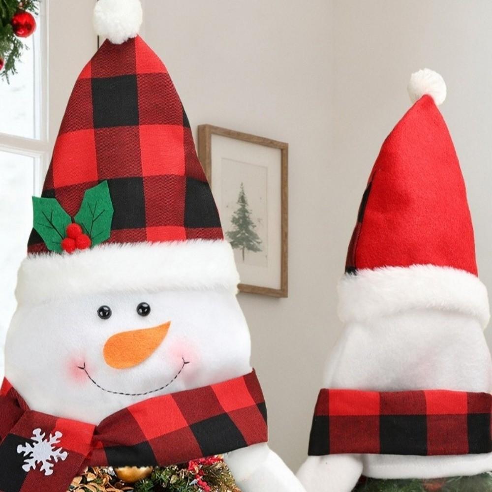 Santa Claus Christmas Tree Top Decoration Cartoon Snowman Tree Topper  Christmas Home Decor