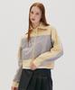 W Color Block Zip-Up Sweatshirts [Yellow]