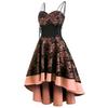 Vintage Dress Medieval High Waist Lace Hollow Out Evening Dress for Prom