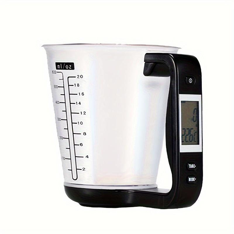 600ml Smart Measuring Cup with Thermometer , 6 in 1 Unit Conversion , Food Grade ABS Detachable Design , Real Time Monitoring from 0 to 40°C