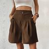 New Summer Loose Pants Wide-Leg Shorts Casual Women High-Waisted Knee - Length Shorts