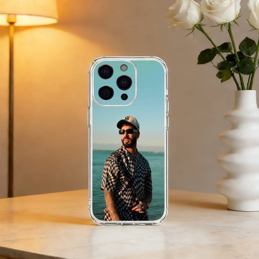 Rapper A- Anuel AA Real Phone Case For iPhone 17 16 15 14 13 12 11 Mini Pro Max Plus Transparent Cover