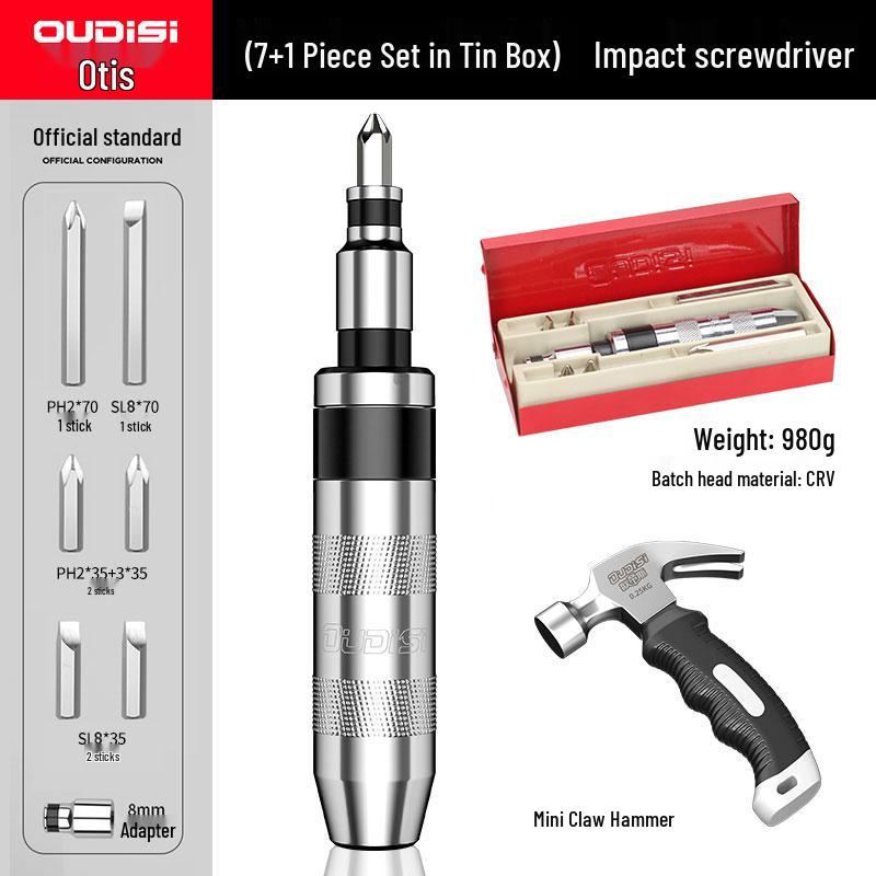 Multifunctional Cross Impact Bit Set & Screwdriver with Round Head Drill Bits