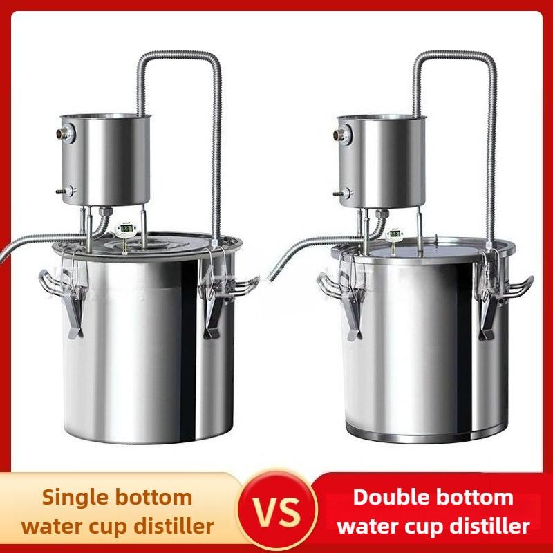 Stainless Steel Water Cup Distiller Household Alcohol Brandy Brewing Barrel Large Capacity DIY Pure Water Distillation Equipment