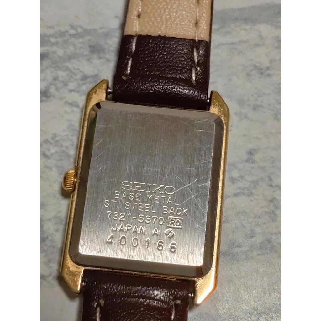 Operation New Battery Replaced SEIKO QUARTZ Seiko Quartz Ladies Watch Gold Color Belt New Square Vintage