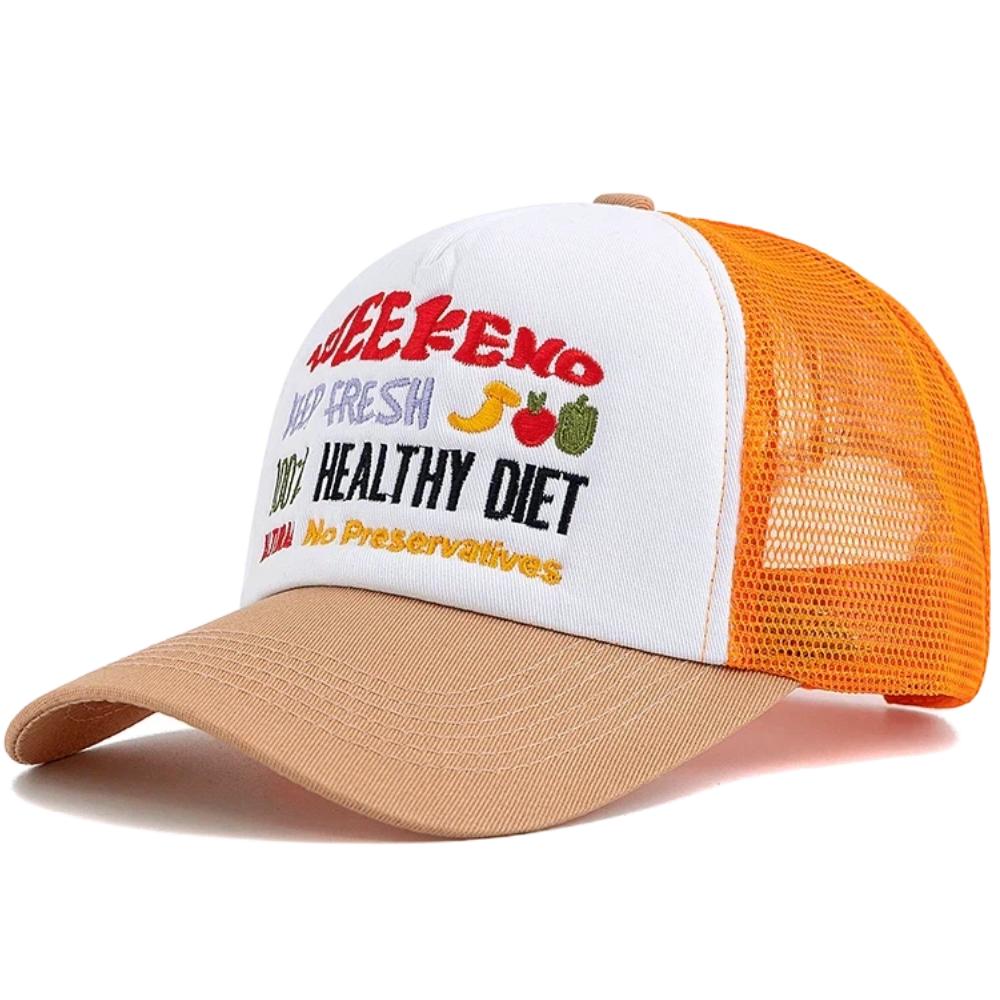 Unisex Embroidered Patch Mesh Baseball Cap For Men Women Casual Outdoor Streetwear Trucker Hats