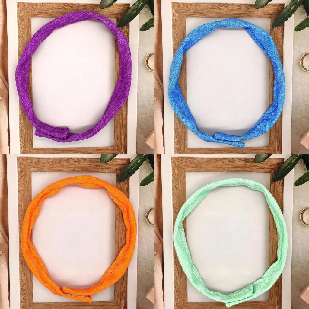 Kids Geometric Style Hairband With Waterabsorbing Polyester Material For Fitness And Play