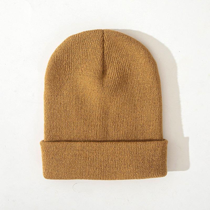 Gram Solid Color O Knitted Hat Autumn and Winter Cold Hat Warm Hat Women's Versatile Pullover Hat