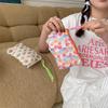 Kawaii Floral Travel Portable Cosmetic Lipstick Storage Bag Women Makeup Handbags Wallet Organizer Pencil Cases Pouch Pen Bags
