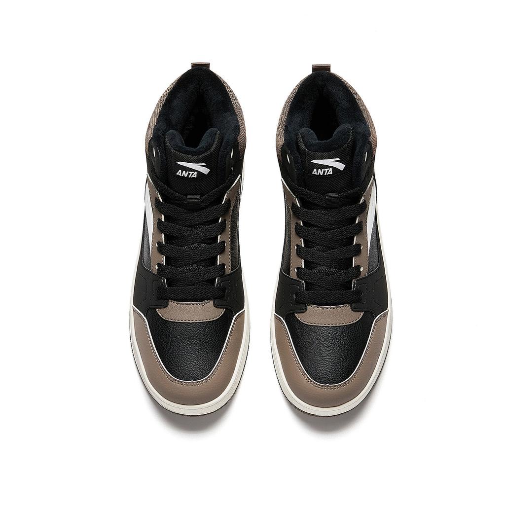 Anta High top Skateboard Shoes Men's Black/Enamel Gray/Pure White 912548938-2