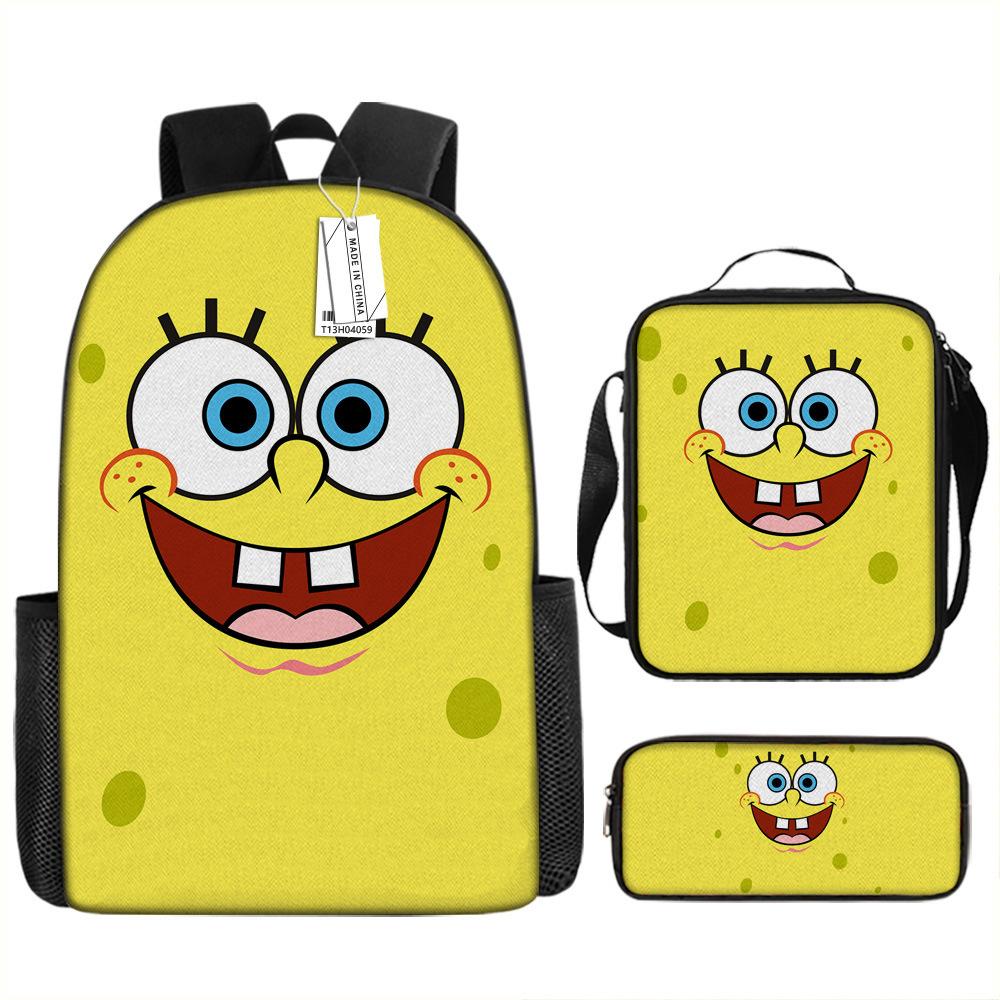 Spongebob Squarepants Children'S School Bag Male And Female Students Backpack Kindergarten Cute Cartoon Backpack Pencil Bag