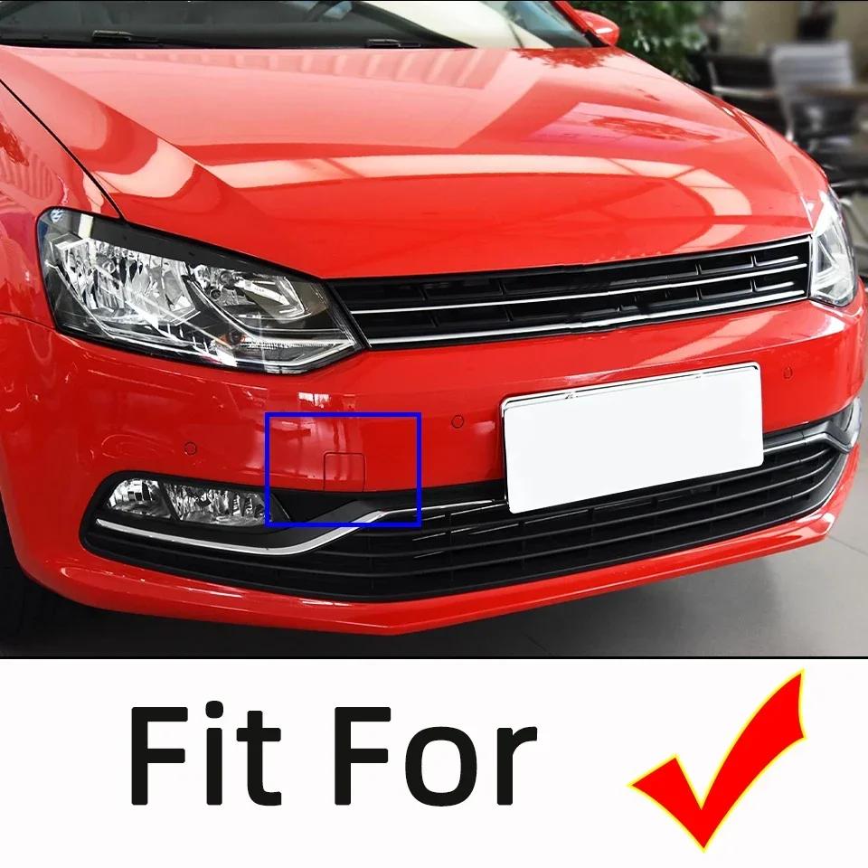 For Volkswagen Polo Hatchback 2014 2015 2016 2017 Front Bumper Towing Hook Trailer Cover Cap Tow Hook Hauling Eye Lid Garnish