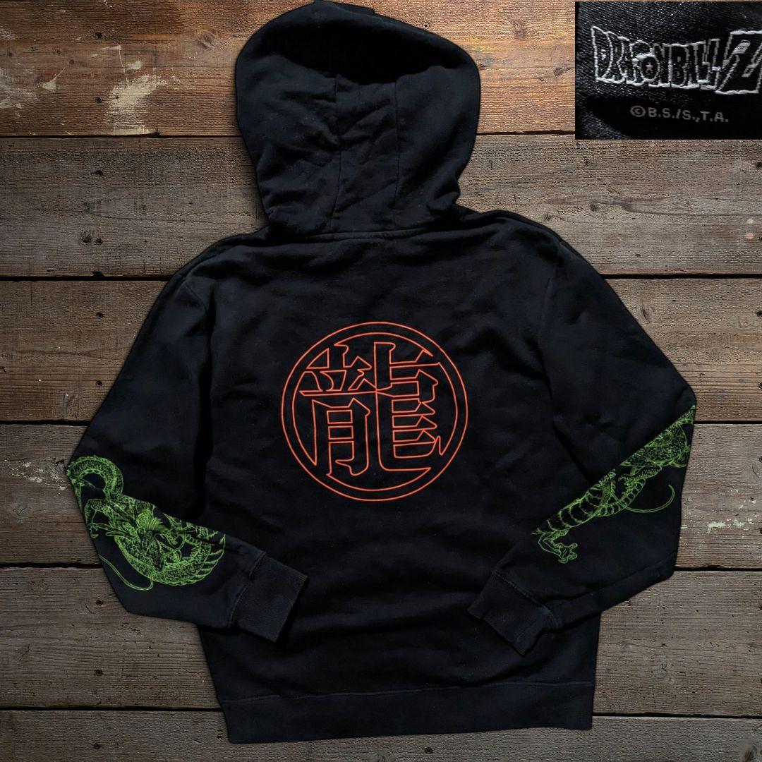 

[USED] 00s Dragon Ball Akira Toriyama Shenron Double-Sided Print Hoodie Anime Black