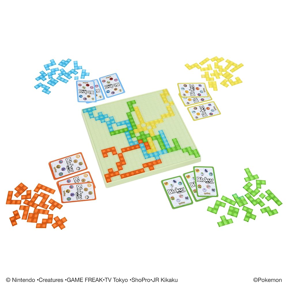 Mattel Games Blokus Shuffle Pokémon Edition Board Game for 2-4 Players, Ages 7+