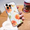 Orange Poppies with Dragonfly Lucency Phone Case for IPhone 14 15 16 13 12 11 17 Pro Max 12 13 Mini Soft Cover