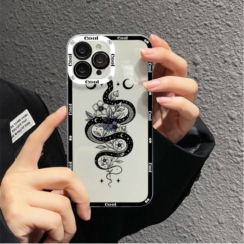 Snake Flower Snake Painting Phone Case for iPhone 11 12 13 Mini Pro Max 14 Pro Max Case shell