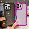 Luxury Space Shell Transparent Glitter Bling Phone Cases For iPhone 16 15 14 Plus 13 12 Pro Max 11 Shockproof Airbag Hrad Cover