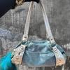 Y2k Punk Style Shoulder Bag Vintage Patchwork Large-capacity Underarm Bag Rivet Diamond Decor Women's Fashion Commuter Handbag