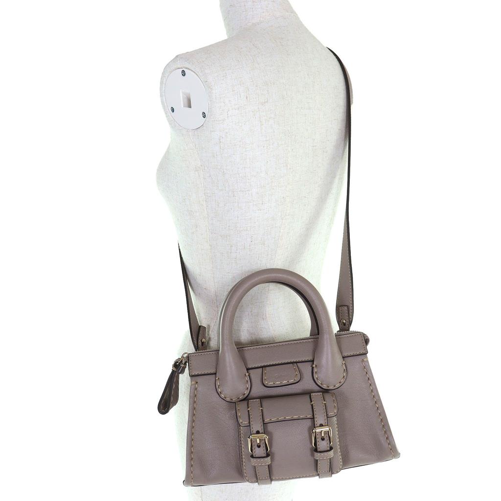 Excellent Chloe Shoulder Bag EDITH MINI BAG 2WAY handbag gray CHC21WS451F43053 Used
